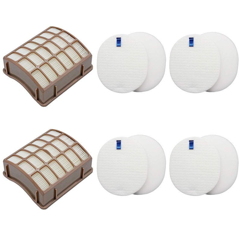 Lemige Vacuum Filters Replacement Set for Shark Navigator Rotator Professional NV70 NV71 NV80 NVC80C NV90 NV95 UV420, Compare to Part # XHF80&XFF80, 2 Post Filters + 4 Foam Filters + 4 Felt Filters - Image 1